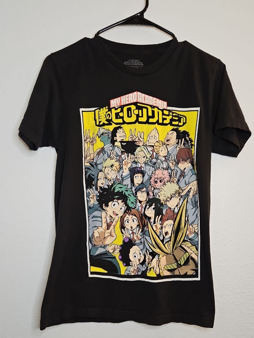 Black My Hero Academia Character Collage Short Sleeve Tee
